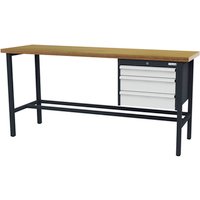 Simplaflex Arbeitstisch, BxH: 200 x 96 cm, Stahlblech - bunt von Simplaflex