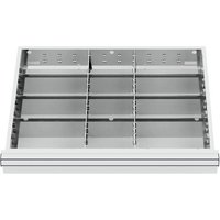 Simplaflex Fächer-Einteilung, BxT: 600 x 450 mm, Metall - silberfarben von Simplaflex