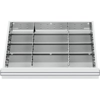 Simplaflex Fächer-Einteilung, BxT: 600 x 450 mm, Metall - silberfarben von Simplaflex