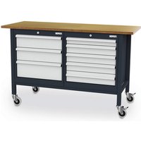 Simplaflex Kastenwerkbank, BxH: 150 x 96 cm, Stahlblech - bunt von Simplaflex