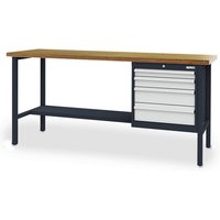 Simplaflex Kastenwerkbank, BxH: 200 x 96 cm, Stahlblech - bunt von Simplaflex