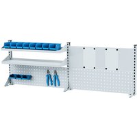 Simplaflex Lochwand, BxH: 200 x 65 cm, Stahlblech - grau von Simplaflex