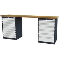 Simplaflex Reihenwerkbank, BxH: 250 x 106 cm, Stahlblech - bunt von Simplaflex