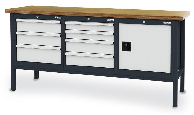 Simplaflex Werkbank Simplaflex Kastenwerkbank mit 7 Schubladen + 1 Türe von Simplaflex