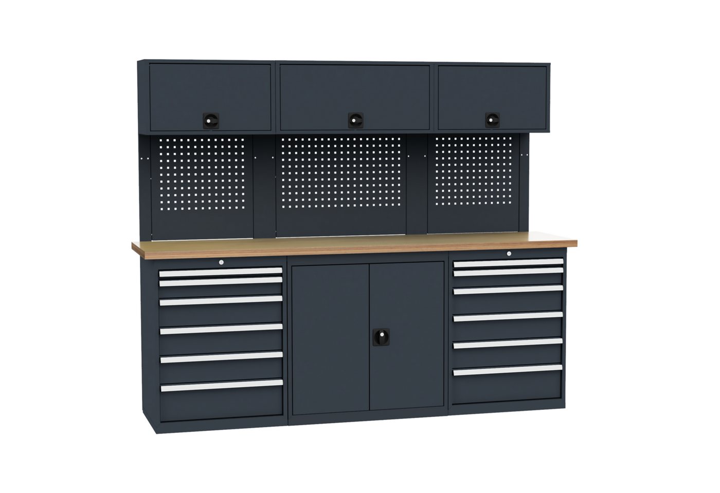 Simplaflex Werkstatt-Set Simplaflex Werkstatt Set - BxTxH: 2300 x 600 x 1950 mm, BxTxH: 230 x 60 x 195 cm von Simplaflex