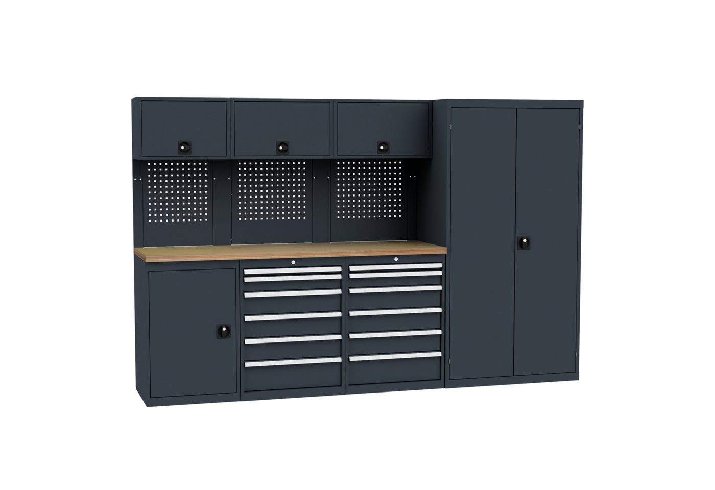 Simplaflex Werkstatt-Set Simplaflex Werkstatt Set - BxTxH: 3000 x 600 x 1950 mm von Simplaflex