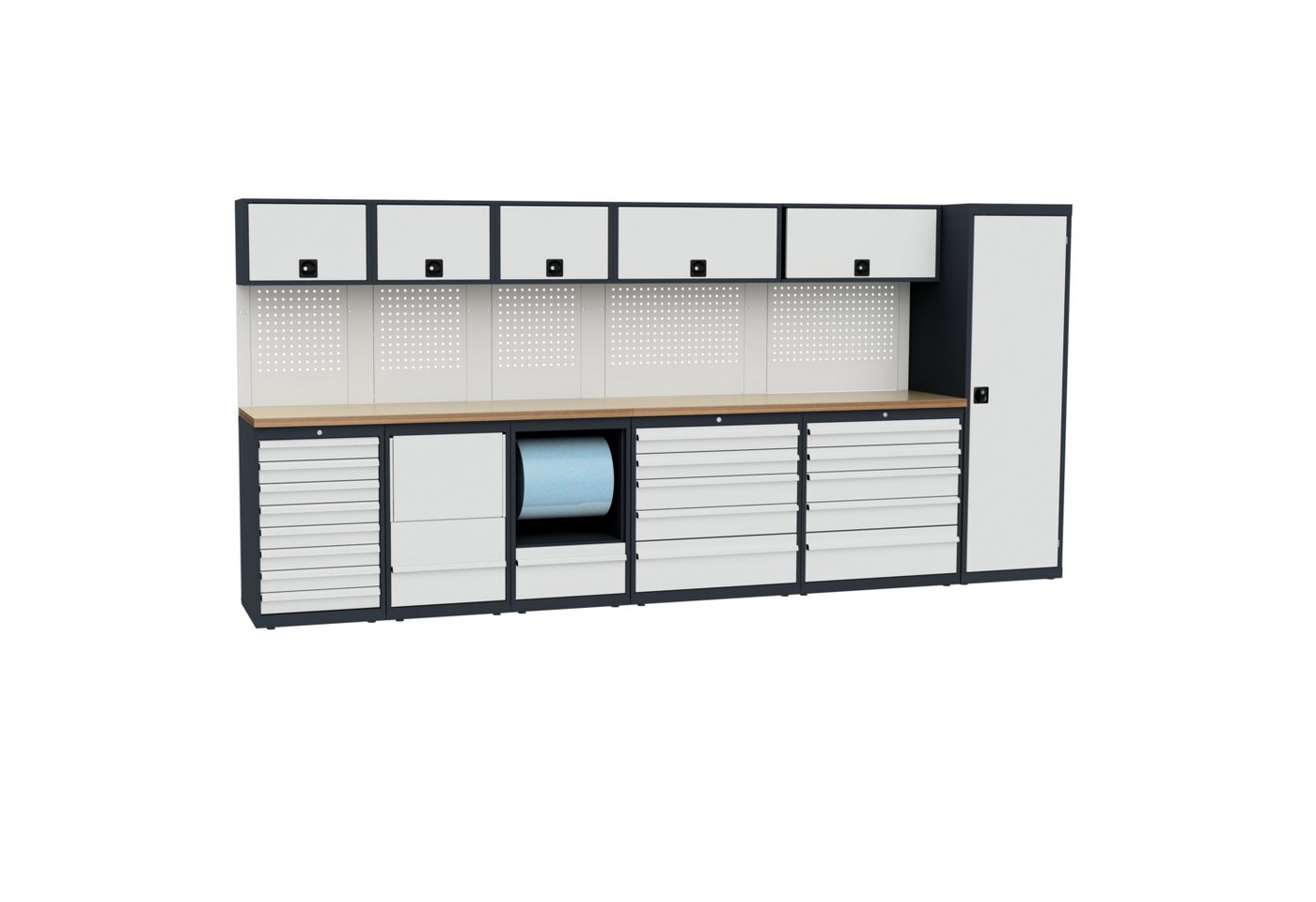 Simplaflex Werkstatt-Set Simplaflex Werkstatt Set - BxTxH: 4200 x 600 x 1950 mm, BxTxH: 420 x 60 x 195 cm Simplaflex Werkstatt-Set Simplaflex Werkstatt Set - BxTxH: 4200 x 600 x 1950 mm, BxTxH: 420 x 60 x 195 cm von Simplaflex
