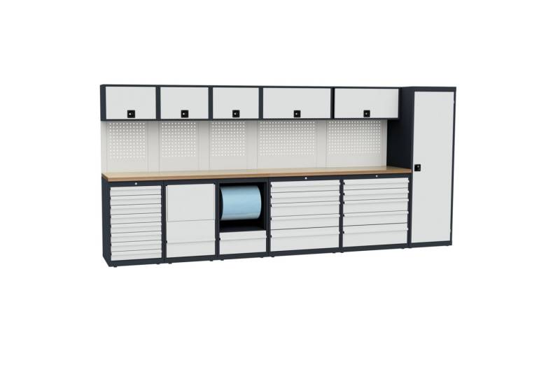 Simplaflex Werkstatt-Set Simplaflex Werkstatt Set - BxTxH: 4200 x 600 x 1950 mm, BxTxH: 420 x 60 x 195 cm von Simplaflex