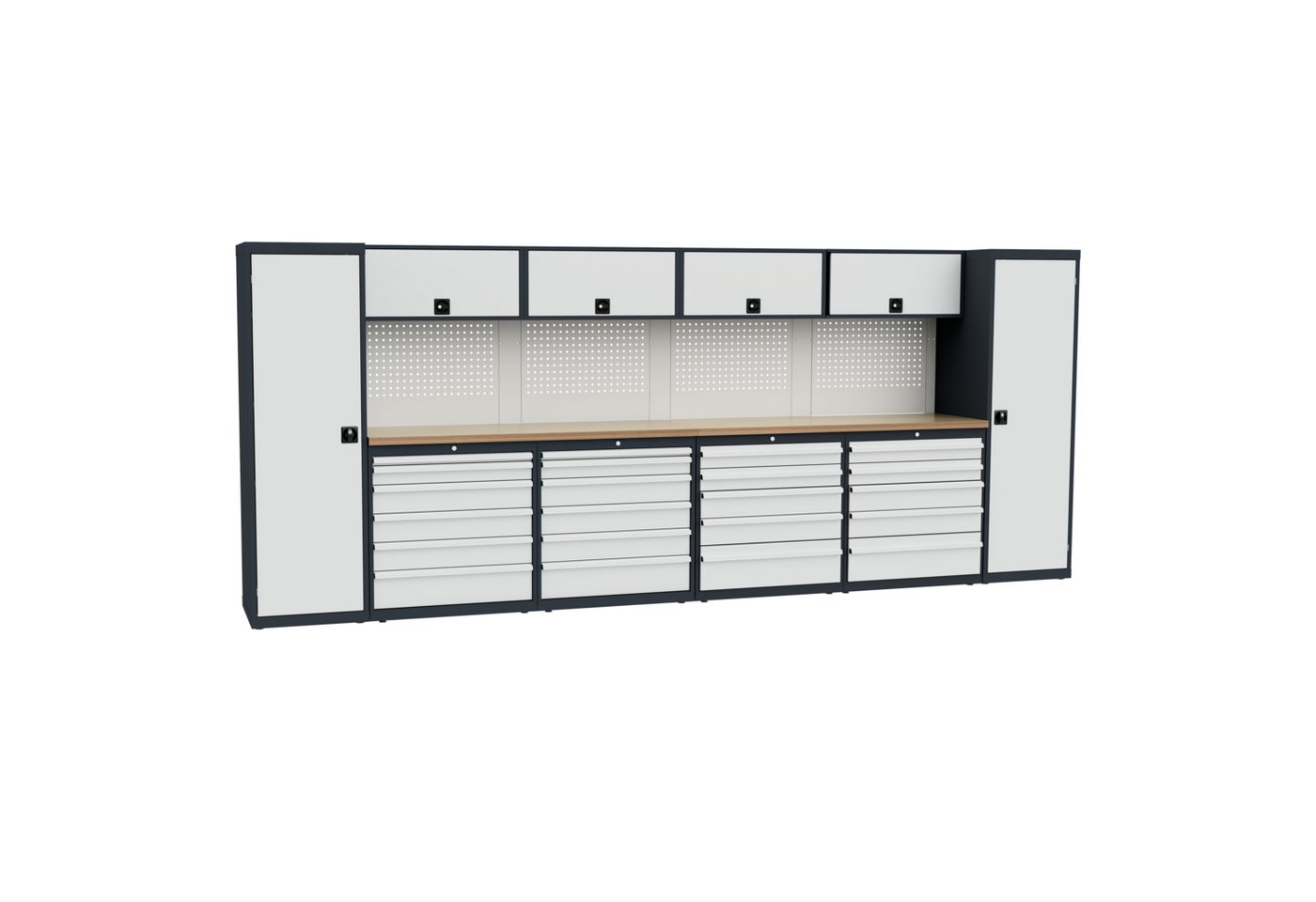 Simplaflex Werkstatt-Set Simplaflex Werkstatt Set - BxTxH: 4800 x 600 x 1950 mm, BxTxH: 480 x 60 x 195 cm Simplaflex Werkstatt-Set Simplaflex Werkstatt Set - BxTxH: 4800 x 600 x 1950 mm, BxTxH: 480 x 60 x 195 cm von Simplaflex