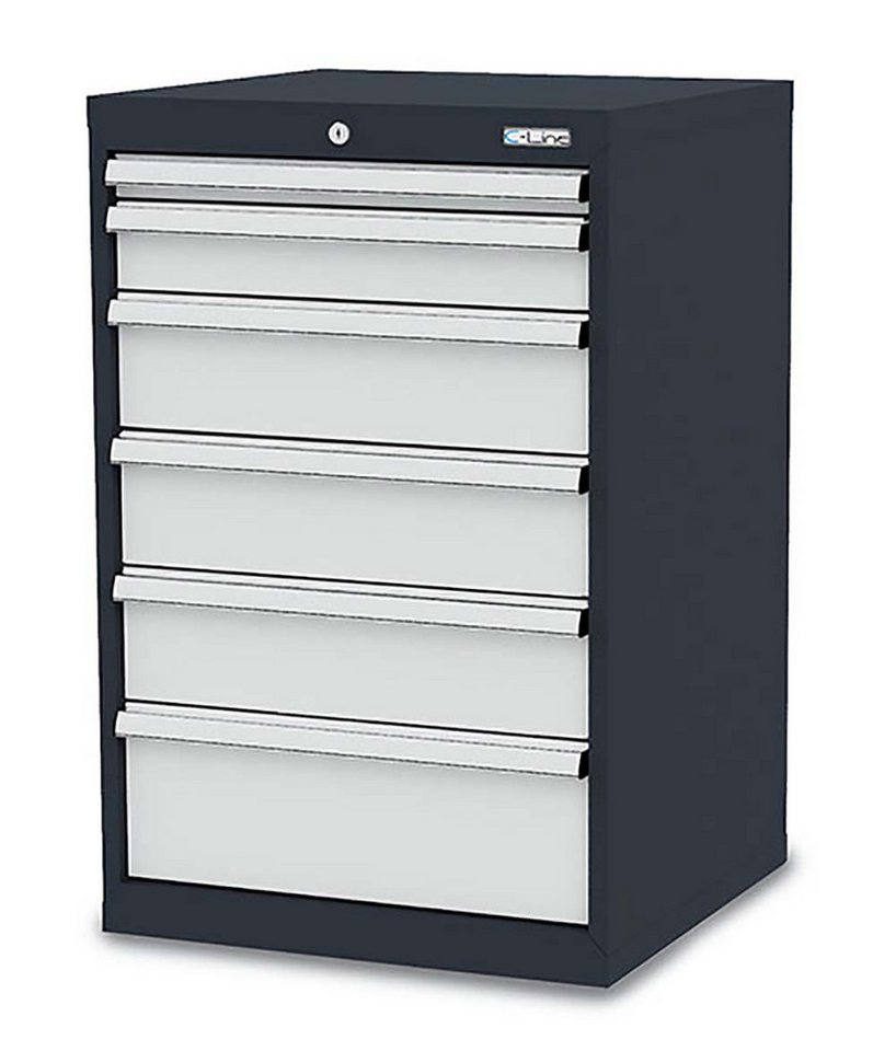 Simplaflex Werkzeugschrank Simplaflex Schubladenschrank, 6 Schubladen, BxTxH 600x575x920 mm von Simplaflex