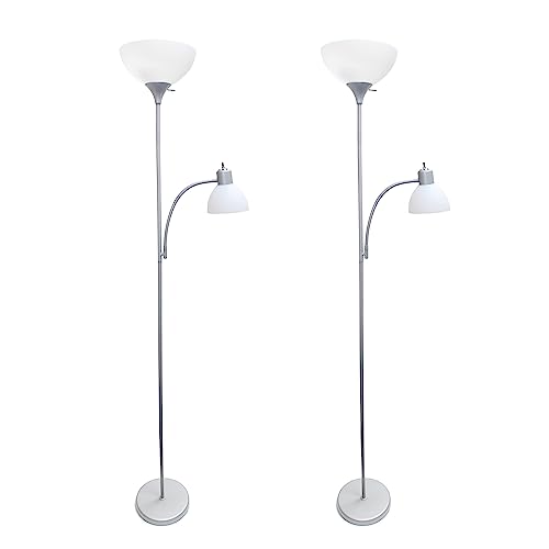 Simple Designs LF2000-SLV-2PK Stehleuchte Leselampe 2er Pack, Silber Simple Designs LF2000-SLV-2PK Stehleuchte Leselampe 2er Pack, Silber von Simple Designs