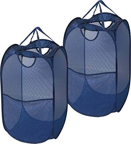 Simple Houseware 2er-Pack – SimpleHouseware Mesh-Pop-Up- Wäschekorb mit Seitentasche, dunkelblau Simple Houseware 2er-Pack – SimpleHouseware Mesh-Pop-Up- Wäschekorb mit Seitentasche, dunkelblau von Simple Houseware