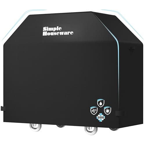 Simple Houseware 58-Zoll wasserdichte, robuste Gasgrill-Abdeckung, wetterbeständiges Polyester von Simple Houseware