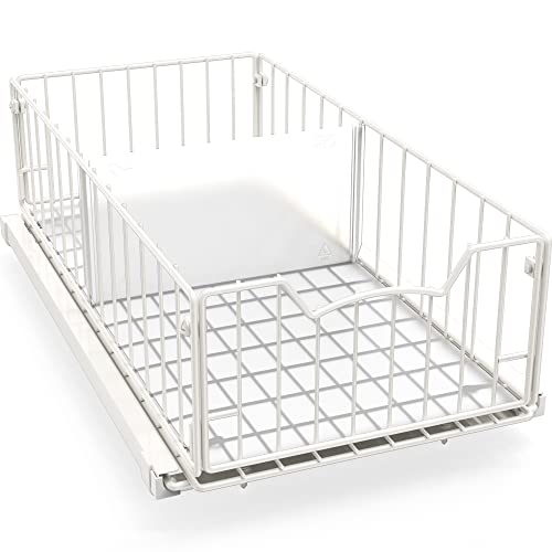 Simple Houseware Ausziehbarer Schrank, Schiebekorb, Weiß von Simple Houseware