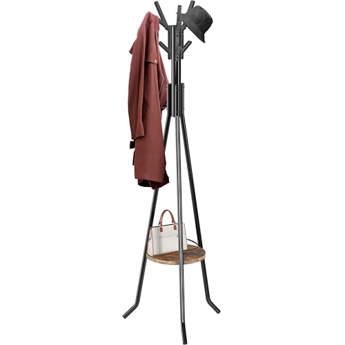 Simple Houseware Freistehende Garderobe mit Ablage, Schwarz von Simple Houseware