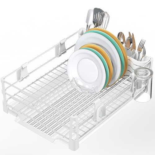 Simple Houseware Geschirrkorb mit Abtropfgestell, Becherhalter und Utensilienhalter, Weiß Simple Houseware Geschirrkorb mit Abtropfgestell, Becherhalter und Utensilienhalter, Weiß von Simple Houseware