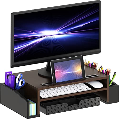 Simple Houseware Schreibtisch-Monitorständererhöhung mit Verstellbarer Organizer-Ablage, Espresso Simple Houseware Schreibtisch-Monitorständererhöhung mit Verstellbarer Organizer-Ablage, Espresso von Simple Houseware