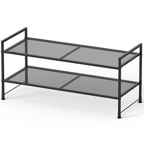 Simple Houseware Schuhregal mit 2 Ebenen, stapelbar, Netzstoff, Schwarz Simple Houseware Schuhregal mit 2 Ebenen, stapelbar, Netzstoff, Schwarz von Simple Houseware