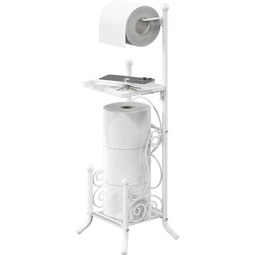 Simple Houseware Toilettenpapierhalter im englischen Stil, Weiß von Simple Houseware