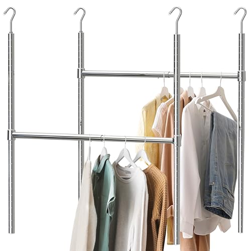 SimpleHouseware Verstellbare Kleiderstange, Chrom, 2 Stück SimpleHouseware Verstellbare Kleiderstange, Chrom, 2 Stück von Simple Houseware