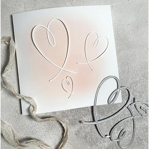 Simple Lettering est. 2017 Stanzschablone Mix Herzen Herz Konturen zart, bis 6x9cm, 3-TLG. von Simple Lettering est. 2017