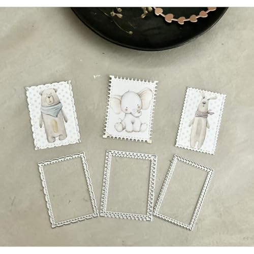 Simple Lettering est. 2017 Stanzschablonen Set Briefmarken Trio, bis 4,5x5,8cm, 3-TLG. von Simple Lettering est. 2017