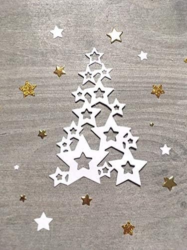 Stanzschablone/Cutting dies Weihnachtsbaum Tanne Sterne Sternbaum Tannenbaum Sternkonfetti, 6x9 cm Stanzschablone/Cutting dies Weihnachtsbaum Tanne Sterne Sternbaum Tannenbaum Sternkonfetti, 6x9 cm von Simple Lettering est. 2017