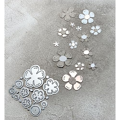Stanzschablone Cutting dies Korbblüter Fantasie, bis 2,9x2,9cm, 10-tlg. von Simple Lettering est. 2017