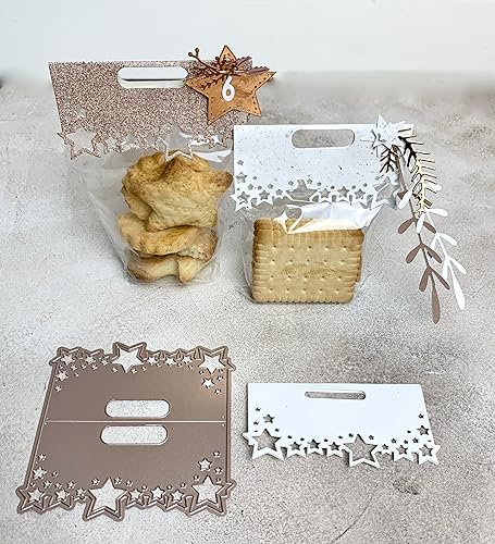 Stanzschablone Cutting dies Sterne Topper Header f. Weihnachtskekse DIY Geschenke Geschenkbeutel, 5,2 cm x 10,5cm Stanzschablone Cutting dies Sterne Topper Header f. Weihnachtskekse DIY Geschenke Geschenkbeutel, 5,2 cm x 10,5cm von Simple Lettering est. 2017