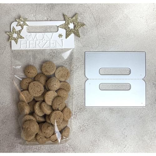 Stanzschablone Geschenke bag Topper Header basic, 4,5x10cm von Simple Lettering est. 2017