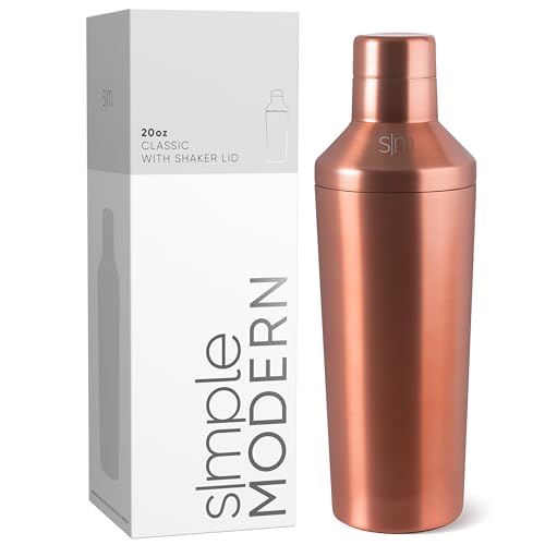 Simple Modern Cocktail-Shaker-Set mit Jigger-Deckel | Edelstahl Boston Shaker isolierter Martini-Mixer für Mocktails | Geschenke für Männer Frauen und Sie | Classic Collection | 590 ml | metallisches Kupfer Simple Modern Cocktail-Shaker-Set mit Jigger-Deckel | Edelstahl Boston Shaker isolierter Martini-Mixer für Mocktails | Geschenke für Männer Frauen und Sie | Classic Collection | 590 ml | metallisches Kupfer von Simple Modern