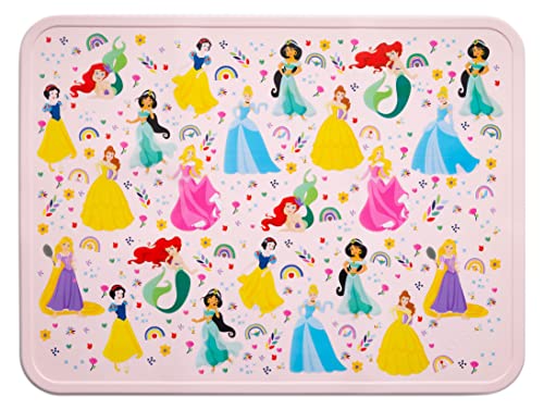 Simple Modern Disney Princess Silikon-Tischset für Babys, Kleinkinder, Kinder | rutschfest, BPA-frei, tragbare Lebensmittelmatte | Prinzessin Regenbogen von Simple Modern