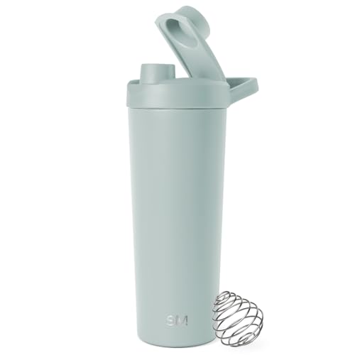 Simple Modern Shaker-Edelstahl-Flasche mit Ball | Metall-Isolierbecher für Proteinshakes, Shakes und Pre-Workout-Getränke | Rally | 710ml | Sea Glass Sage Simple Modern Shaker-Edelstahl-Flasche mit Ball | Metall-Isolierbecher für Proteinshakes, Shakes und Pre-Workout-Getränke | Rally | 710ml | Sea Glass Sage von Simple Modern