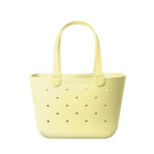 Simple Modern Strandtasche aus Gummi | Große Wasserdichte Tragetasche mit Reißverschlusstasche für Strand, Pool, Boot, Einkäufe, Sport | Getaway Bag Kollektion | Buttercup von Simple Modern