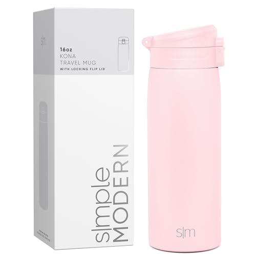 Simple Modern Thermobecher Kaffeebecher to go mit Schnappdeckel | Isolierbecher Edelstahl | Geschenke für Frauen und Männer | Kona | 470ml | Blush Simple Modern Thermobecher Kaffeebecher to go mit Schnappdeckel | Isolierbecher Edelstahl | Geschenke für Frauen und Männer | Kona | 470ml | Blush von Simple Modern