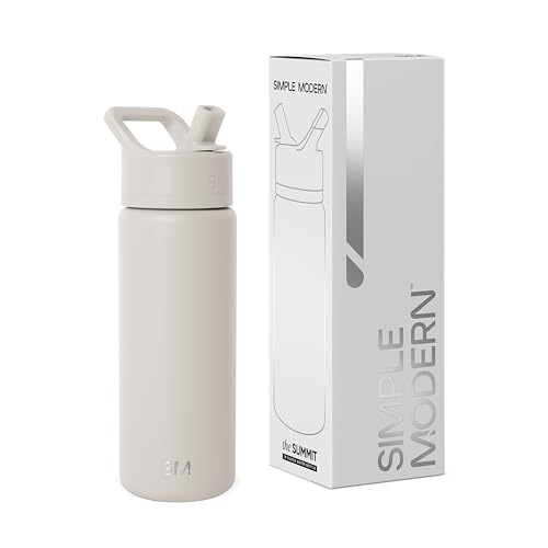 Simple Modern Trinkflasche mit Strohhalm | Wasserflasche Edelstahl Isolierte für den Sport Fitnessstudio | Summit | 530ml |Almond Birch Simple Modern Trinkflasche mit Strohhalm | Wasserflasche Edelstahl Isolierte für den Sport Fitnessstudio | Summit | 530ml |Almond Birch von Simple Modern