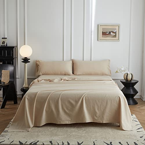 Simple&Opulence Bettlaken aus Leinen und Baumwolle superweiches, pflegeleichtes Bettlaken,Leinen,228 x 255 cm von Simple&Opulence