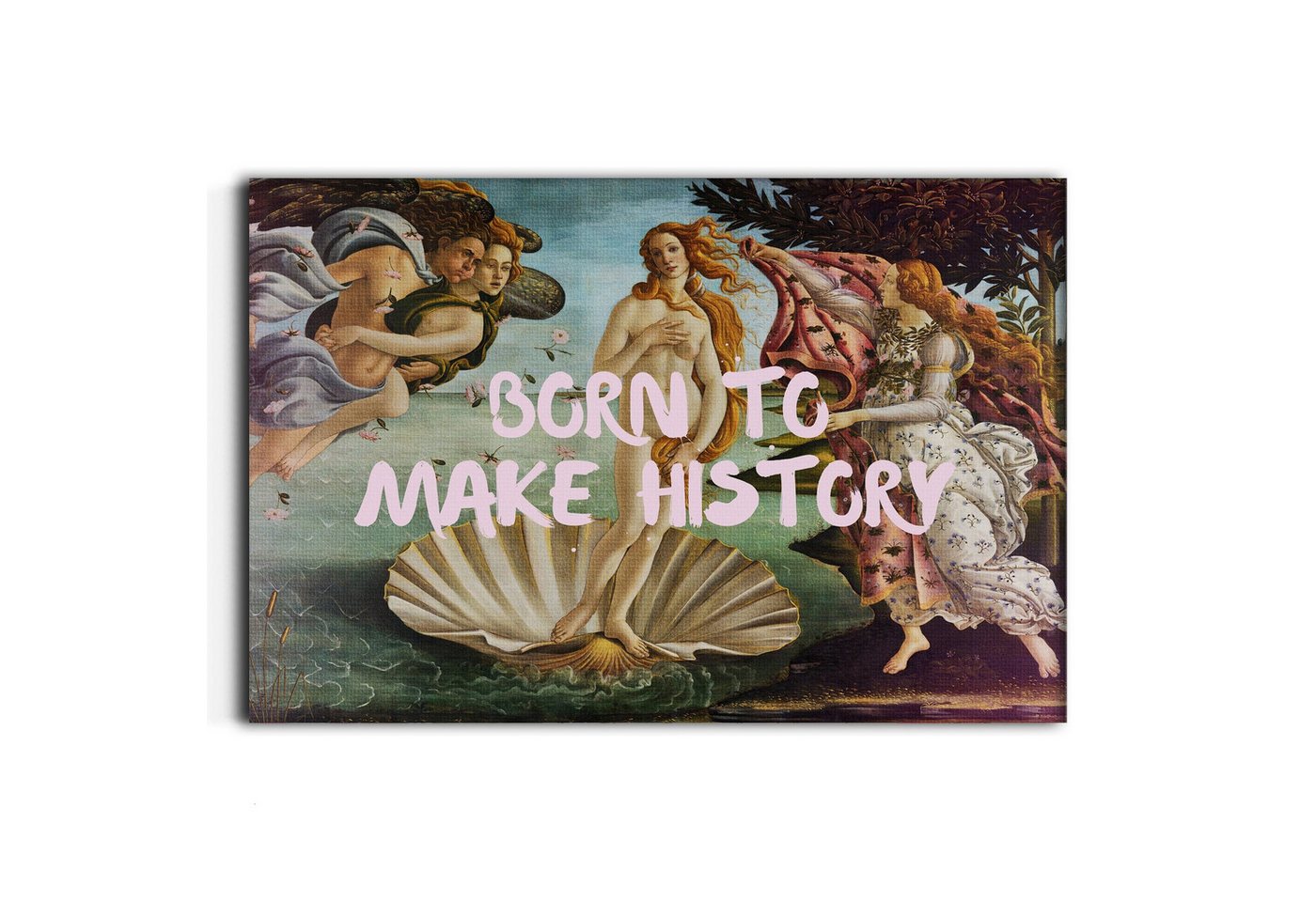 SimpleCanvas Wandbild Born to make History - Leinwandbild Quotes, Wandbild Vintage, Moderne Sprüche, Altmodisch von SimpleCanvas