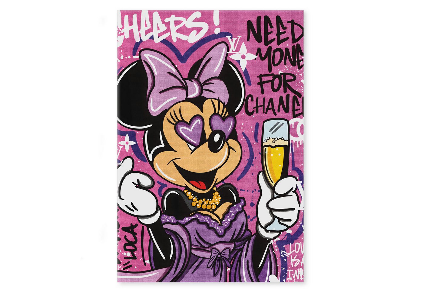 SimpleCanvas Wandbild Minnie needs Money - Leinwandbild Pop Art / Motivation, Wandbild Minnie Mouse, Geld, Motivation SimpleCanvas Wandbild Minnie needs Money - Leinwandbild Pop Art / Motivation, Wandbild Minnie Mouse, Geld, Motivation von SimpleCanvas