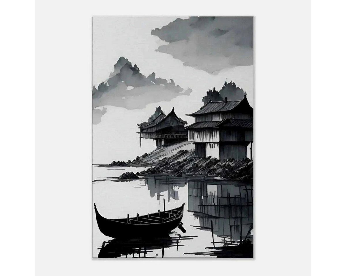SimpleCanvas Wanddekoobjekt Deep Sea - Leinwandbild Japanisch SimpleCanvas Wanddekoobjekt Deep Sea - Leinwandbild Japanisch von SimpleCanvas