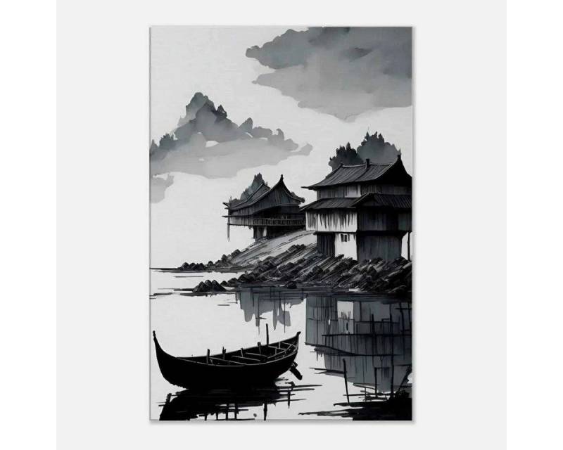 SimpleCanvas Wanddekoobjekt Deep Sea - Leinwandbild Japanisch von SimpleCanvas