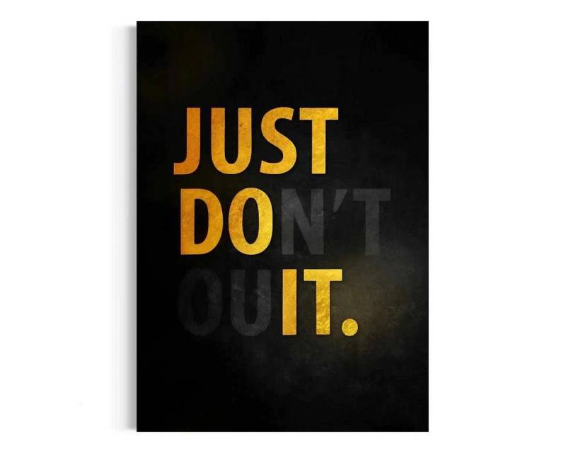 SimpleCanvas Wanddekoobjekt Don't quit - Leinwandbild Motivation von SimpleCanvas
