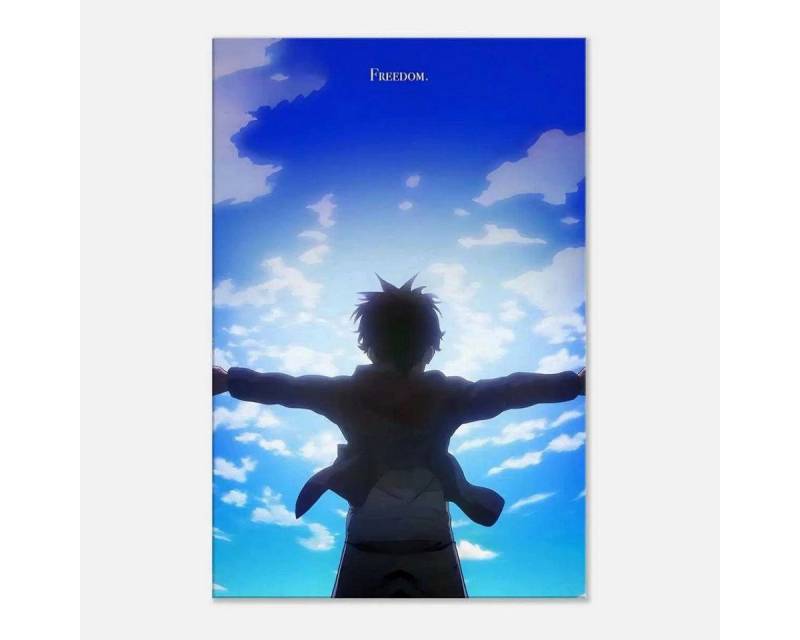 SimpleCanvas Wanddekoobjekt Freedom - Attack on Titan - Anime Leinwandbild von SimpleCanvas