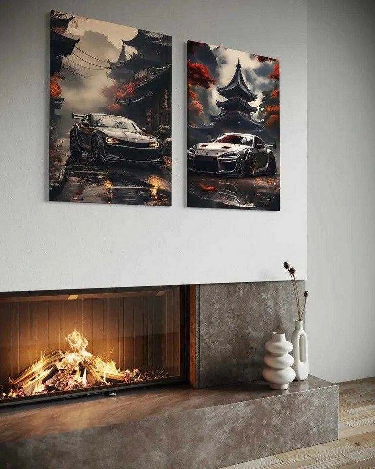 SimpleCanvas Wanddekoobjekt JDM Bundle - Leinwandbild 2x von SimpleCanvas