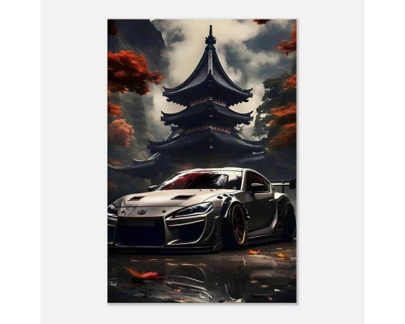 SimpleCanvas Wanddekoobjekt JDM I - Auto Leinwandbild, Wandbild Toyota, Sportwagen, Auto Wallpaper von SimpleCanvas