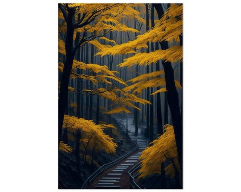 SimpleCanvas Wanddekoobjekt Japan autumn - Leinwandbild Japanisch von SimpleCanvas
