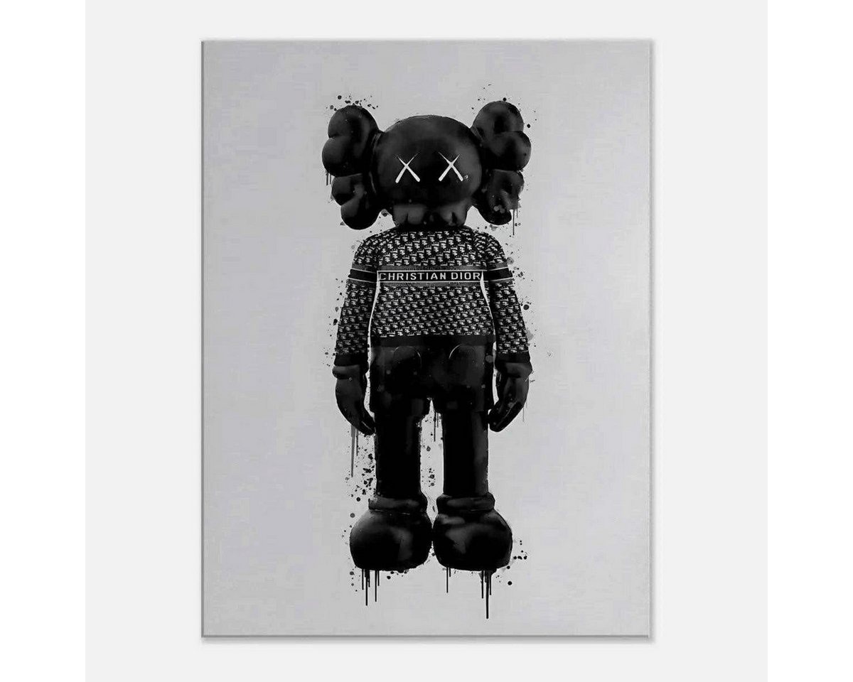 SimpleCanvas Wandbild KAWS DI0R - Leinwandbild Luxuriös, Wandbild Bär, Pop Art, Schwarz/Weiß, Modern SimpleCanvas Wandbild KAWS DI0R - Leinwandbild Luxuriös, Wandbild Bär, Pop Art, Schwarz/Weiß, Modern von SimpleCanvas