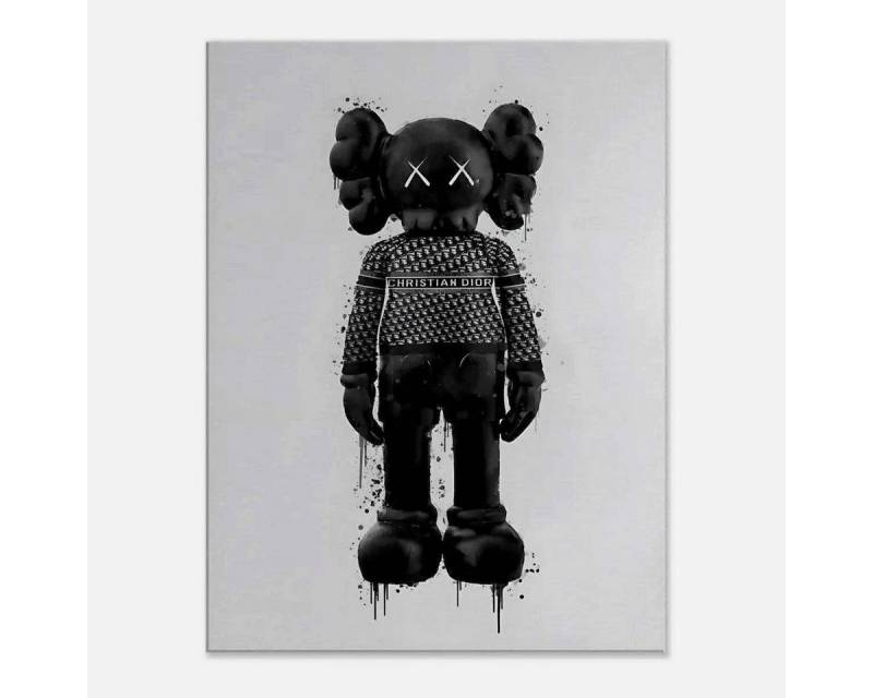 SimpleCanvas Wandbild KAWS DI0R - Leinwandbild Luxuriös, Wandbild Bär, Pop Art, Schwarz/Weiß, Modern SimpleCanvas Wandbild KAWS DI0R - Leinwandbild Luxuriös, Wandbild Bär, Pop Art, Schwarz/Weiß, Modern von SimpleCanvas