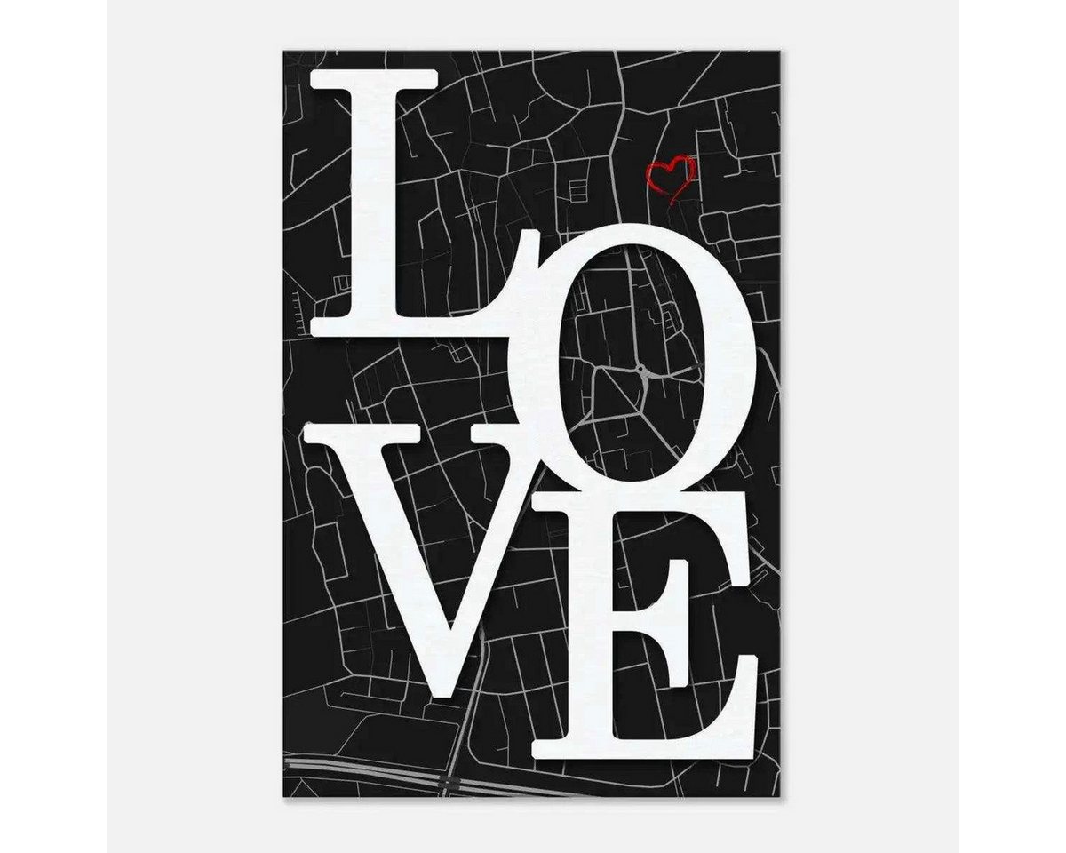 SimpleCanvas Wandbild Love Map - Dein gewünschter Standort - Leinwandbild Personalisierbar SimpleCanvas Wandbild Love Map - Dein gewünschter Standort - Leinwandbild Personalisierbar von SimpleCanvas