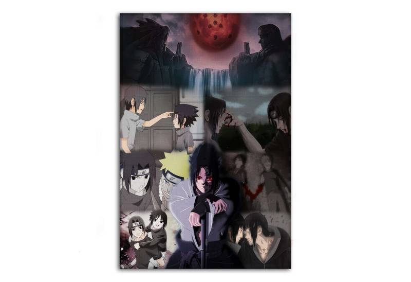 SimpleCanvas Wandbild Sasuke's Revenge x SHADOW030 - Anime Leinwandbild, Wandbild Naruto, Sasuke, Itachi von SimpleCanvas